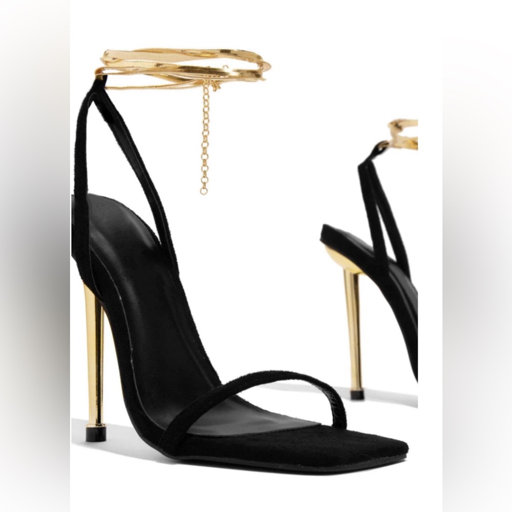 Square Toe Chain High Heels